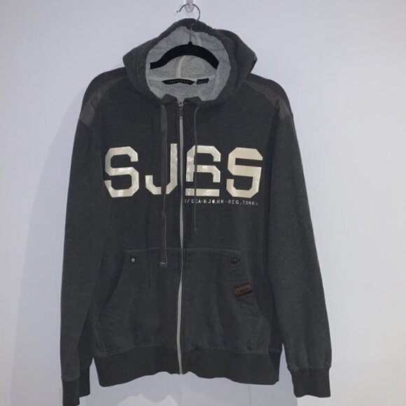 Vintage Sean John gray hooded jacket size Medium - Picture 2 of 7